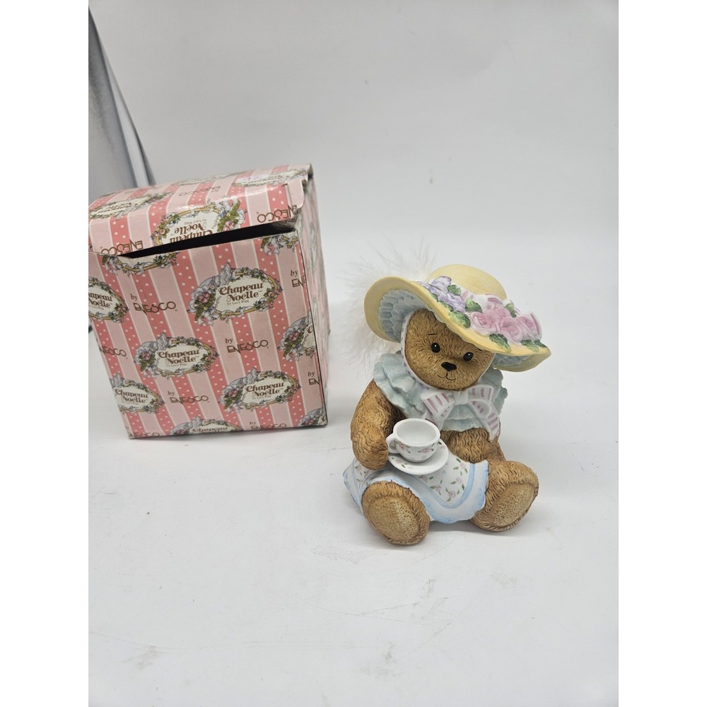 Enesco Chapeau Noelle‎ Linda Bear Porcelain Figurine by Lucy Rigg Boxed